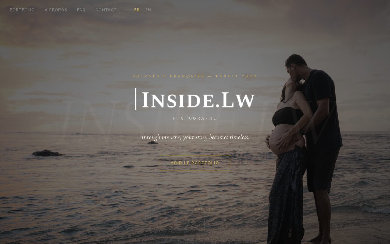 Site Inside.LW — photographe événementiel à Tahiti
